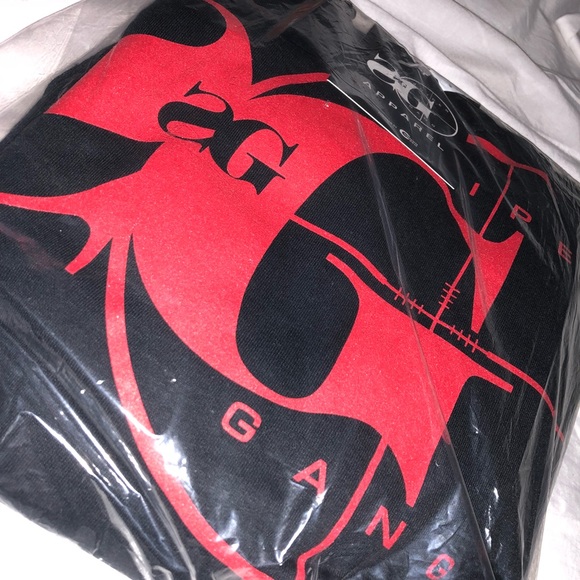 Tops - Sniper Gang Red and Black Hoodie